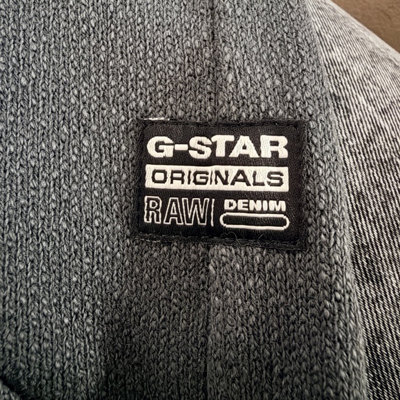 G-Star RAW Hooded Sweatshirt Dress NWT Overdyed Black Terry Size L - Picture 5 of 9